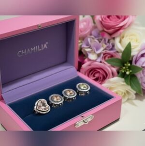 4pc Rare Chamilia Oval & Heart Connector  S925 Bundle